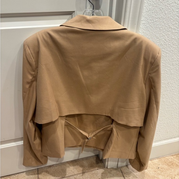 NEW Avec Les Filles Cinched Tan Blazer Size XL - Picture 7 of 9